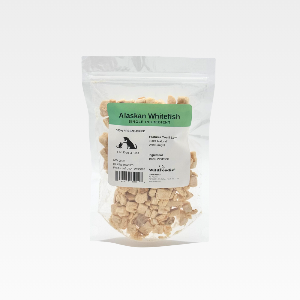 Bag of Freeze-Dried Alaskan Whitefish treats