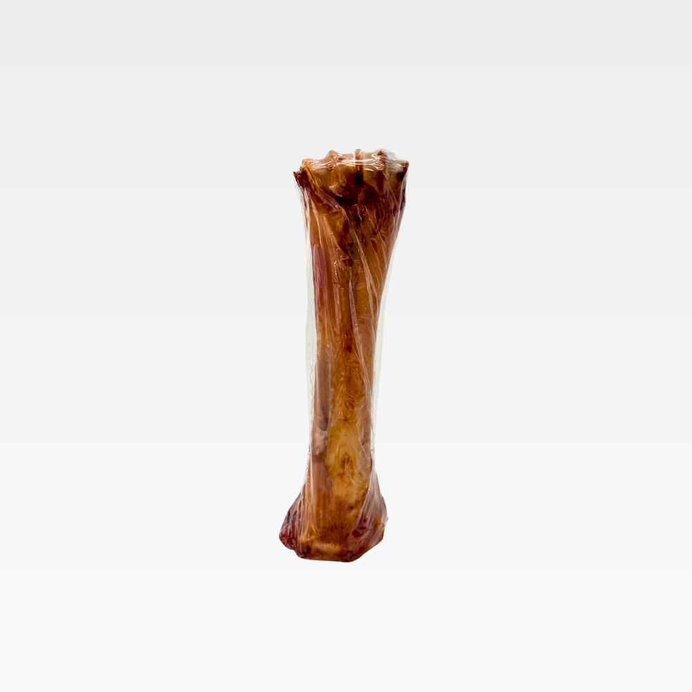 WildFoodie natural beef shin bone dog chew from Brazil, long-lasting single-ingredient treat.